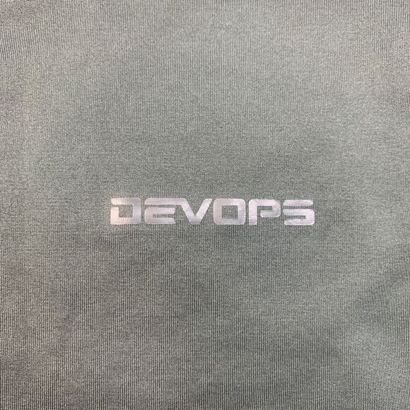 Devops T Shirt Mens M Medium Forest Green Fleece Lined Long Sleeve Base Layer - Picture 5 of 10